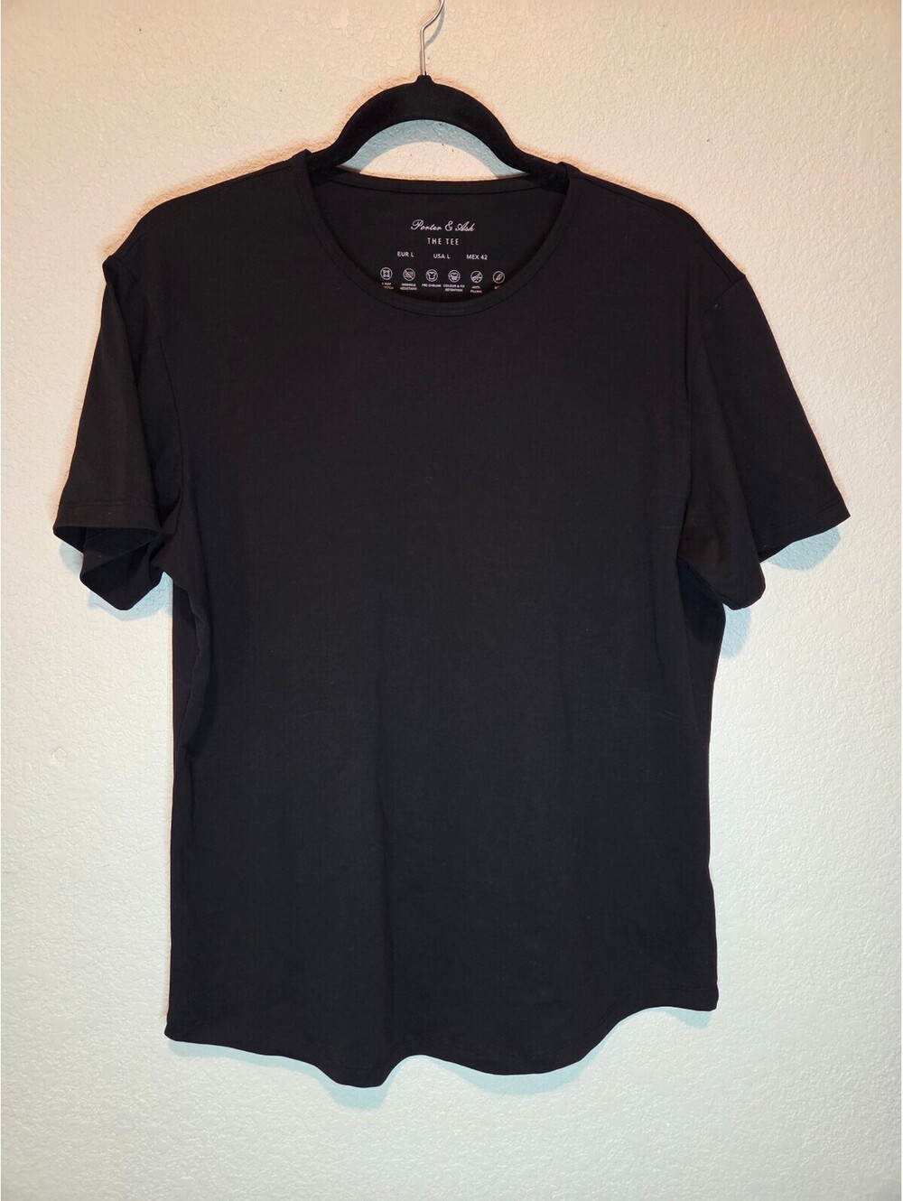 Porter & Ash The Tee Black Size L Men's T-Shirt